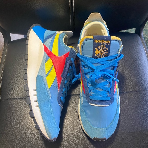 Reebok Other - Reebok Classic Leather Legacy Sneakers Blue Red and Yellow Accents Size 11.5